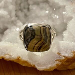 Schalenblende Sterling Silver Ring 925 Size 8